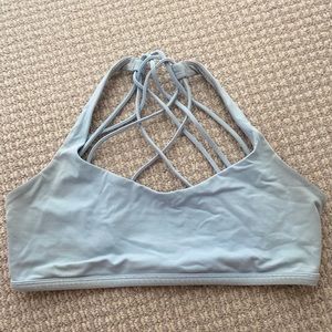 Baby Blue Lululemon Cross Back Sports Bra